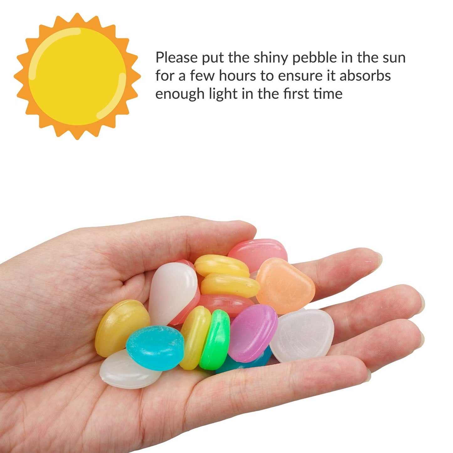 Luminous Stones – Mixed Color Glow Stones (200 pcs)