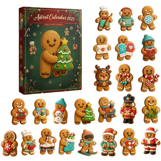 🔥Limited Edition, Only 100 Sets Left! - 🎄Gingerbread Man Advent Calendar