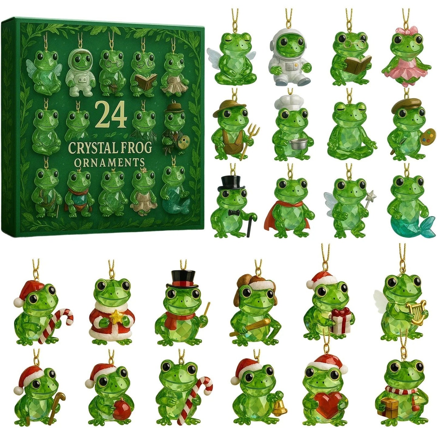 🐸Frog Advent Calendar 2025 | 24 Crystal Charms, Limited Edition Collectible Gift Box