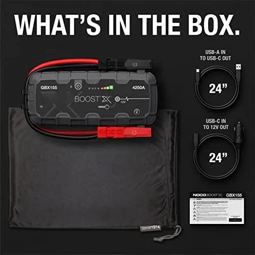 🔥LAST DAY 49% OFF 💥- Boost X GBX155 4250A Jump Starter for 10.0L Gasoline and 8.0L Diesel Engines