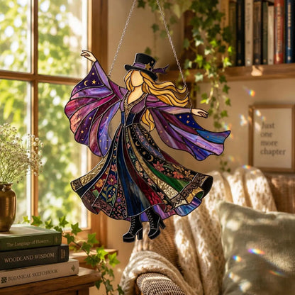 💥LAST DAY 57% OFF - 💃Stevie Nicks🤘Handmade Stained Glass Spinner