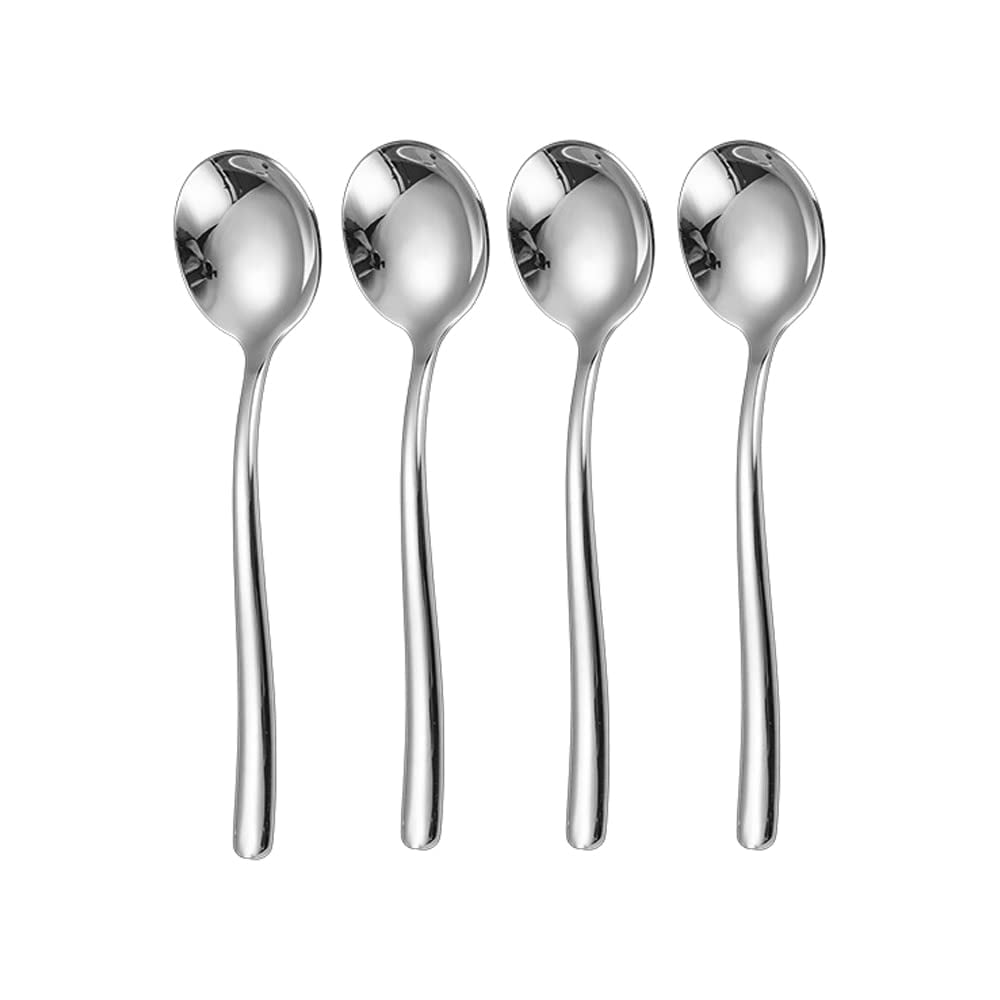 🍲 4/6 PCs Stainless Steel Soup Spoon Set