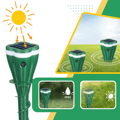 Solar Ultrasonic Outdoor Animal Repellent