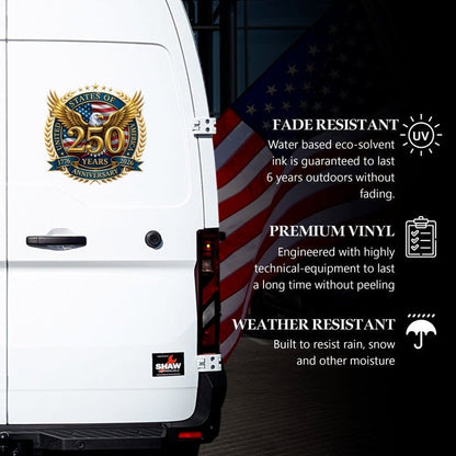 USA Eagles 250th Anniversary Semiquincentennial 1776-2026 Car Window Decal Sticker
