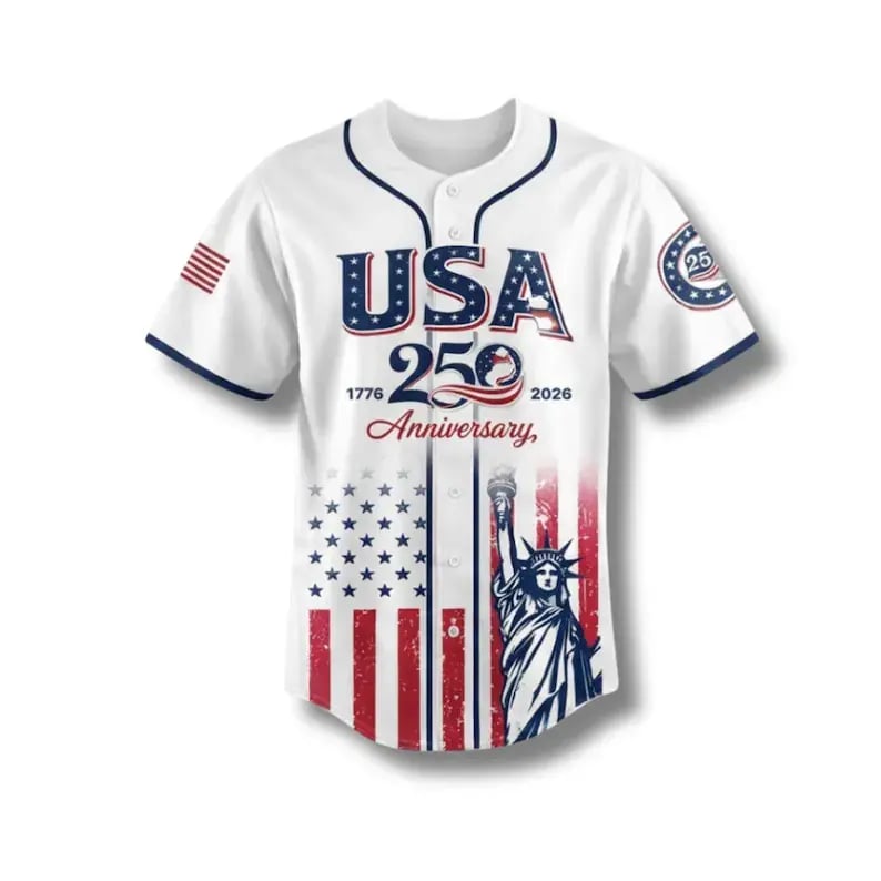 USA 250th Anniversary 4th of July Unisex Baseball Jersey
