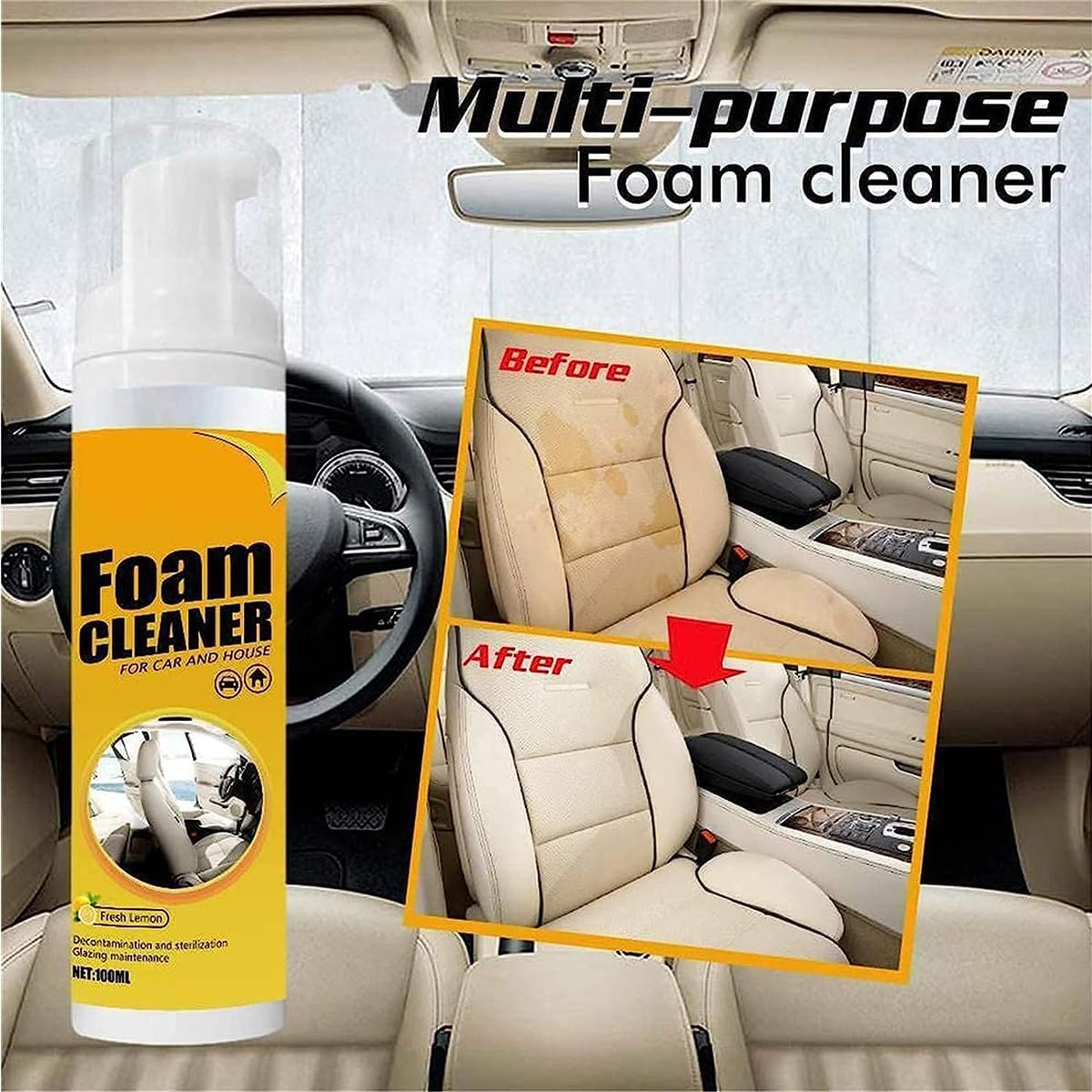All-Purpose Magic Foam Cleaner for Car & Home