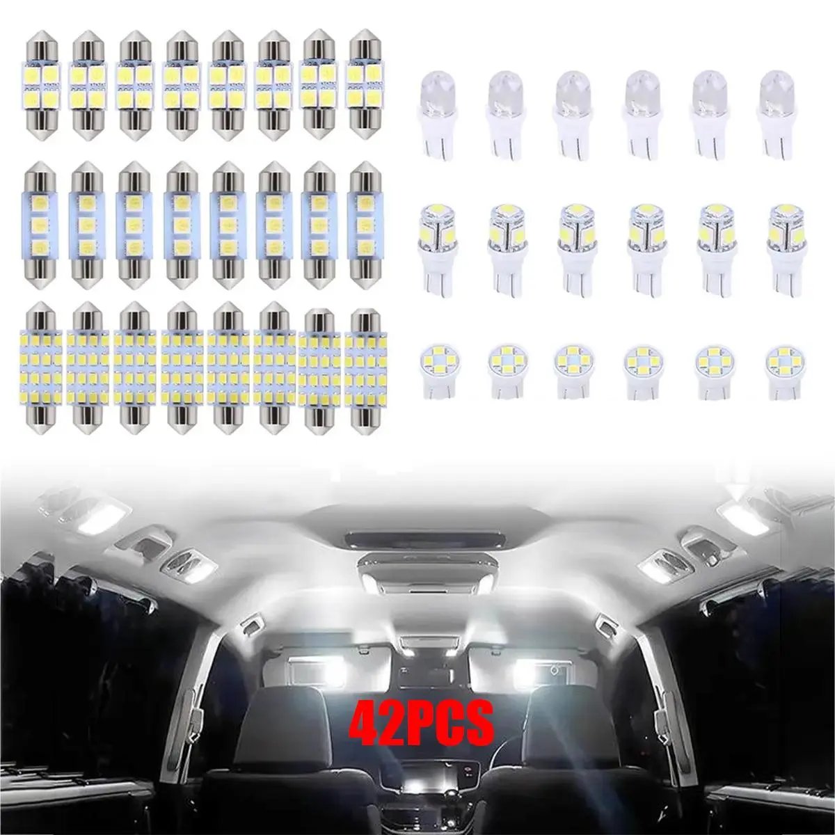 🔥70 & 42 Pcs Interior Car Light Kit