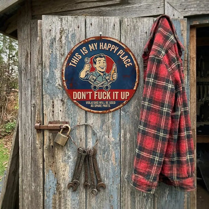 🔥LAST DAY 50% OFF - 🔩🔧"This Is My Happy Place" Metal Tin Sign