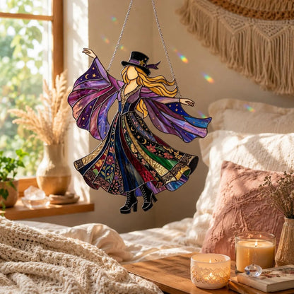 💥LAST DAY 57% OFF - 💃Stevie Nicks🤘Handmade Stained Glass Spinner