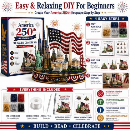 💙US America 250th Anniversary 3D Beaded DIY Kit