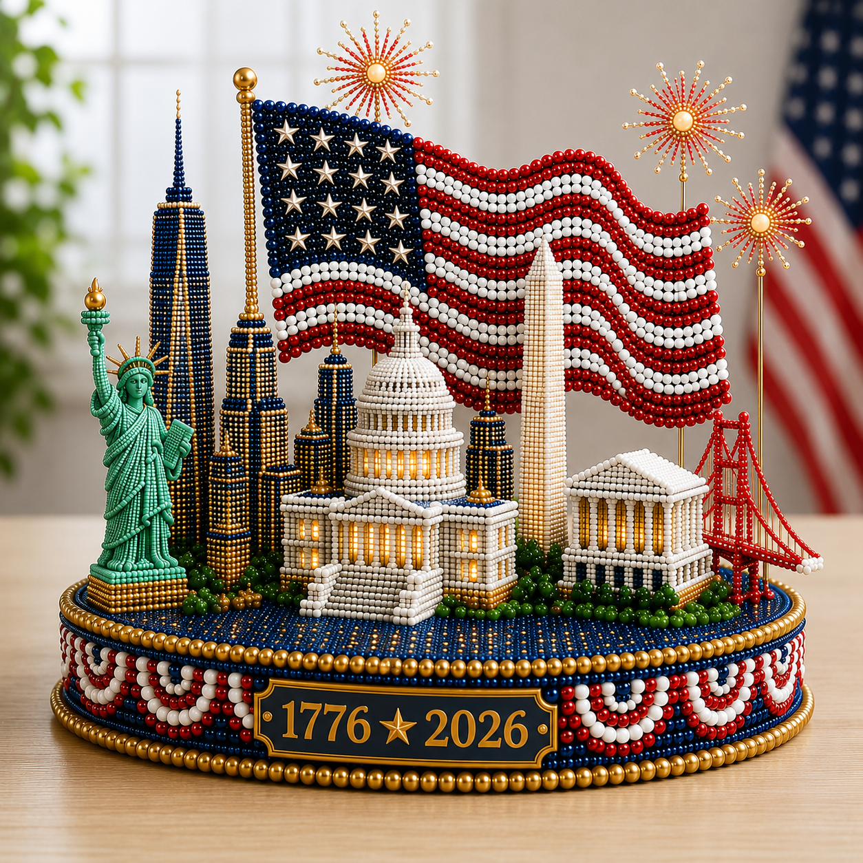 💙US America 250th Anniversary 3D Beaded DIY Kit