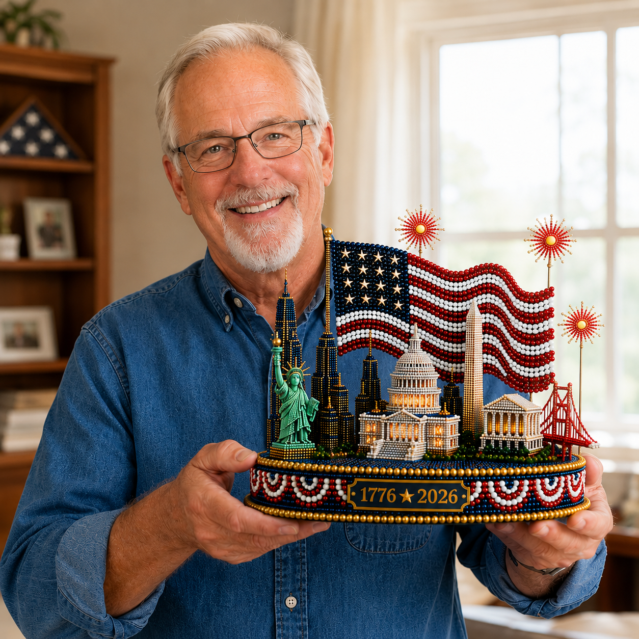 💙US America 250th Anniversary 3D Beaded DIY Kit