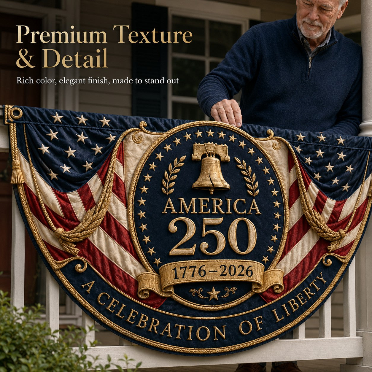 🇺🇸America 250 Fan Bunting Flag