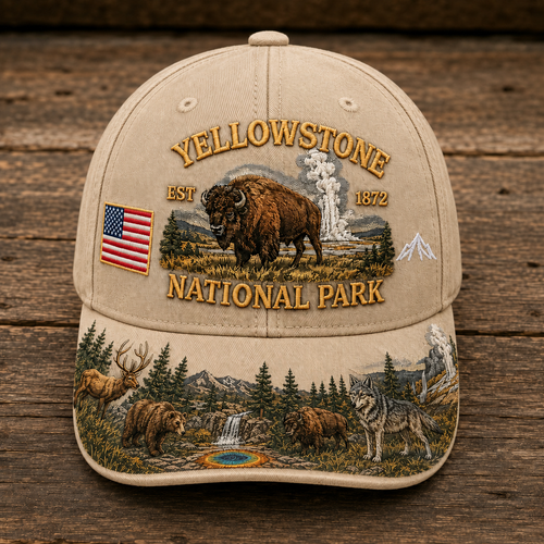 🇺🇸 Last Day Promo: 49% OFF 🏞️ - Yellowstone National Park Adventure  Cap