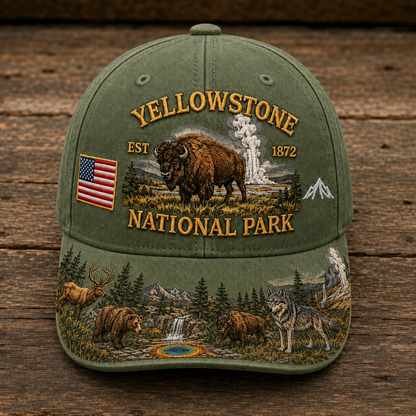 🇺🇸 Last Day Promo: 49% OFF 🏞️ - Yellowstone National Park Adventure  Cap