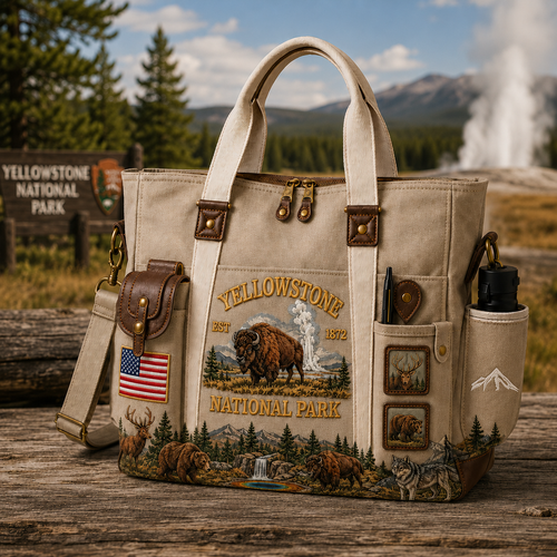 U.S.🏞️ - Yellowstone National Park Adventure-Duty Multifunctional Outdoor Tote Bag
