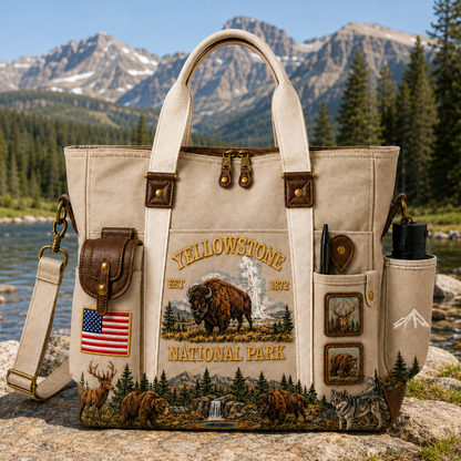 U.S.🏞️ - Yellowstone National Park Adventure-Duty Multifunctional Outdoor Tote Bag