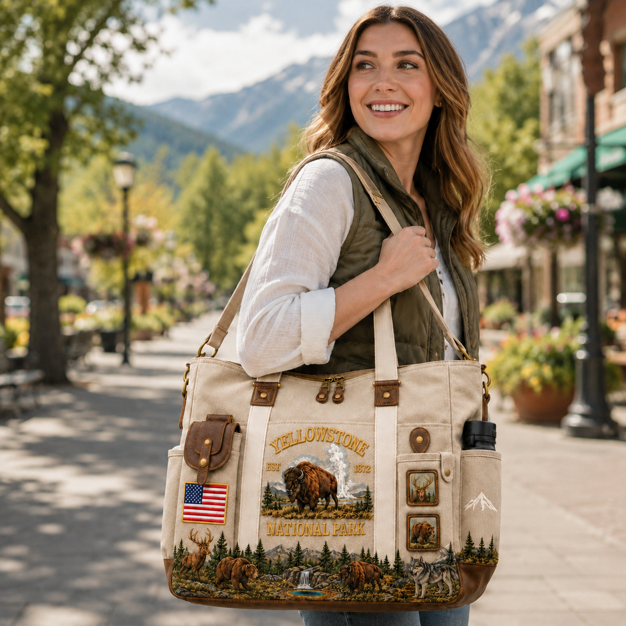 U.S.🏞️ - Yellowstone National Park Adventure-Duty Multifunctional Outdoor Tote Bag