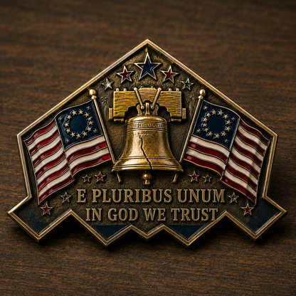 Spirit of ’76 B-2 Stealth Bomber Challenge Coin – 250th Anniversary Patriotic Collectible