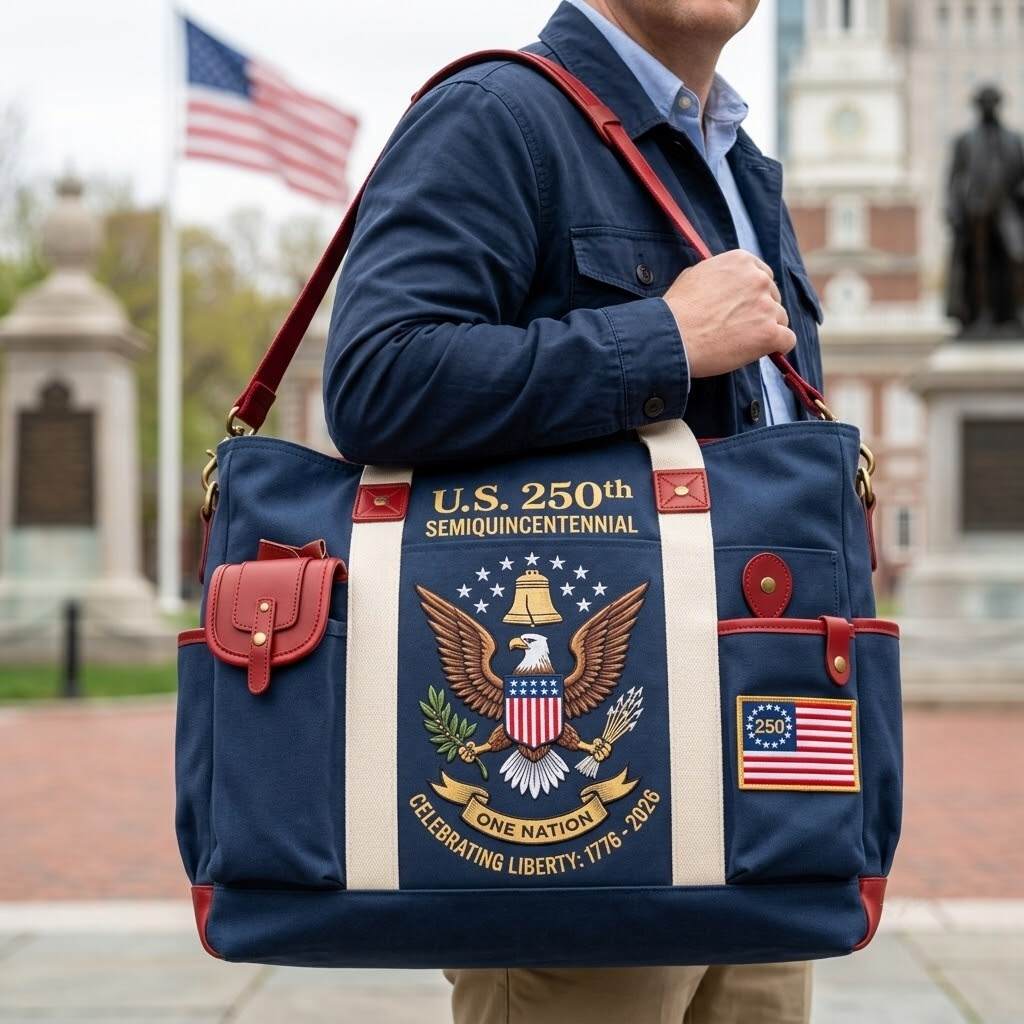 USA 250th Anniversary Edition Heavy-Duty Multifunctional Outdoor Tote Bag