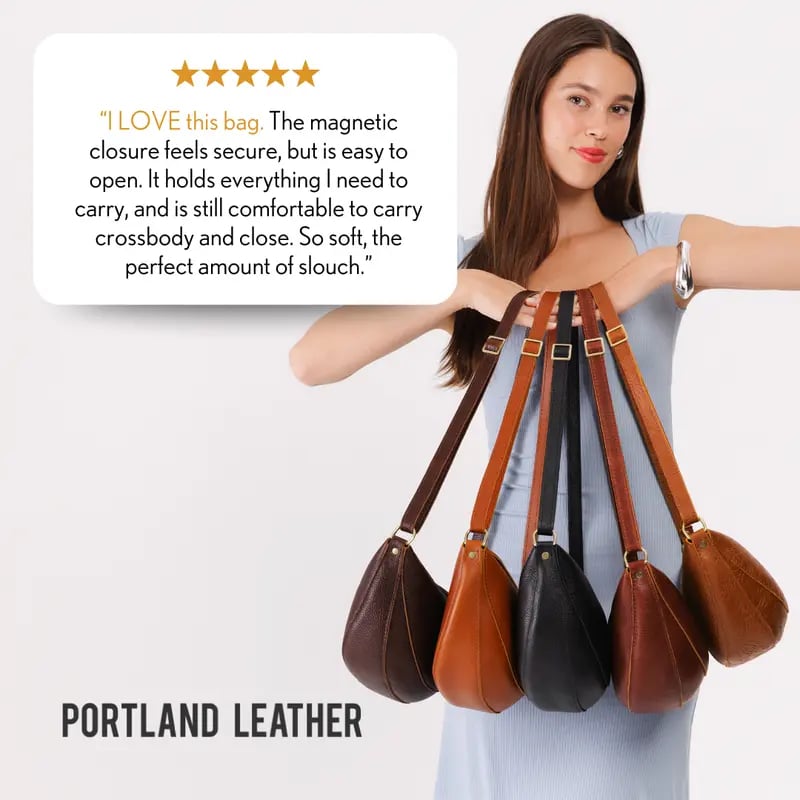 🦘 Portland Leather Koala Crossbody Bag – Premium Leather Crossbody Shoulder Bag