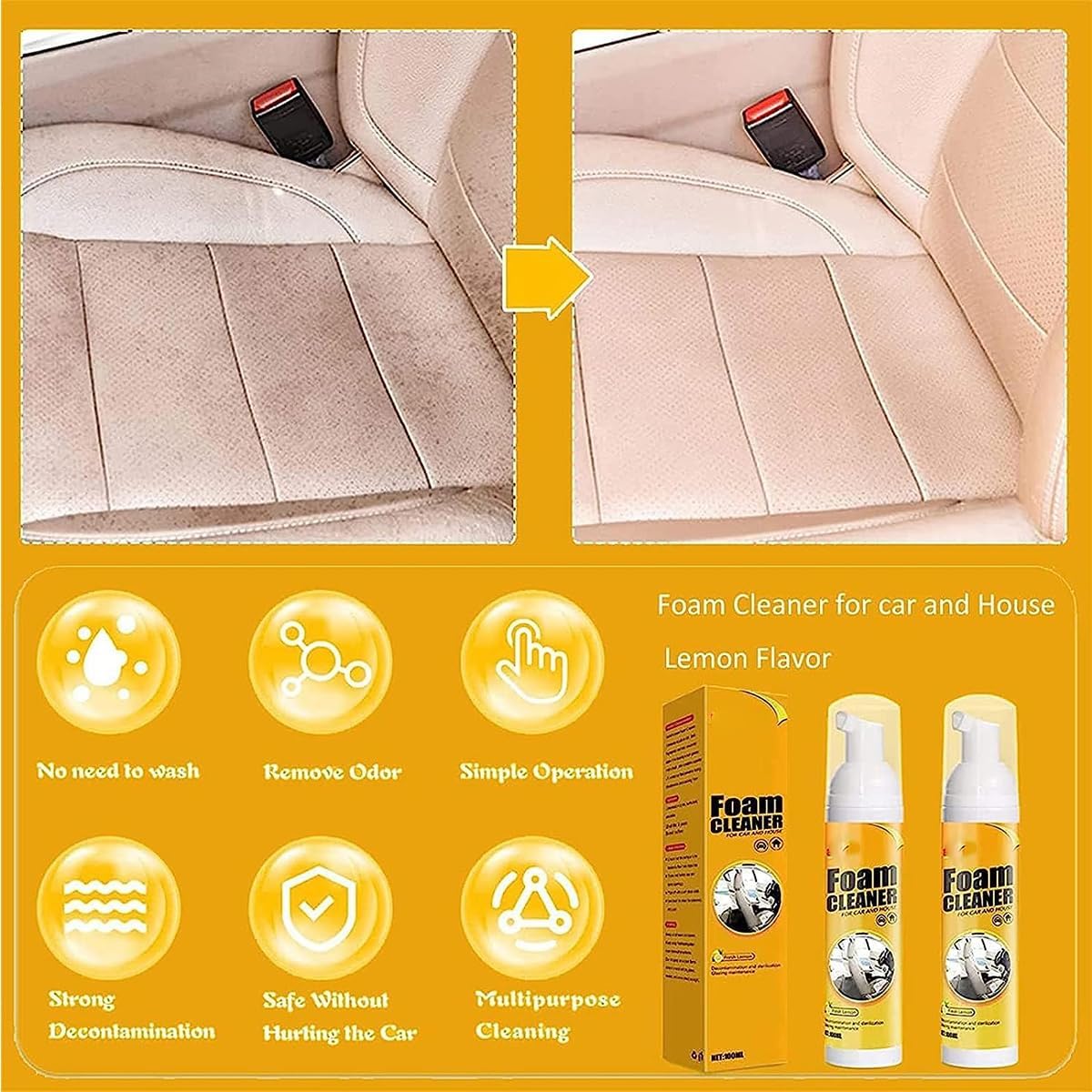 All-Purpose Magic Foam Cleaner for Car & Home
