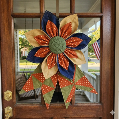 The Heritage Bloom Wreath & Bow: Multi-Piece Sewing Template Set
