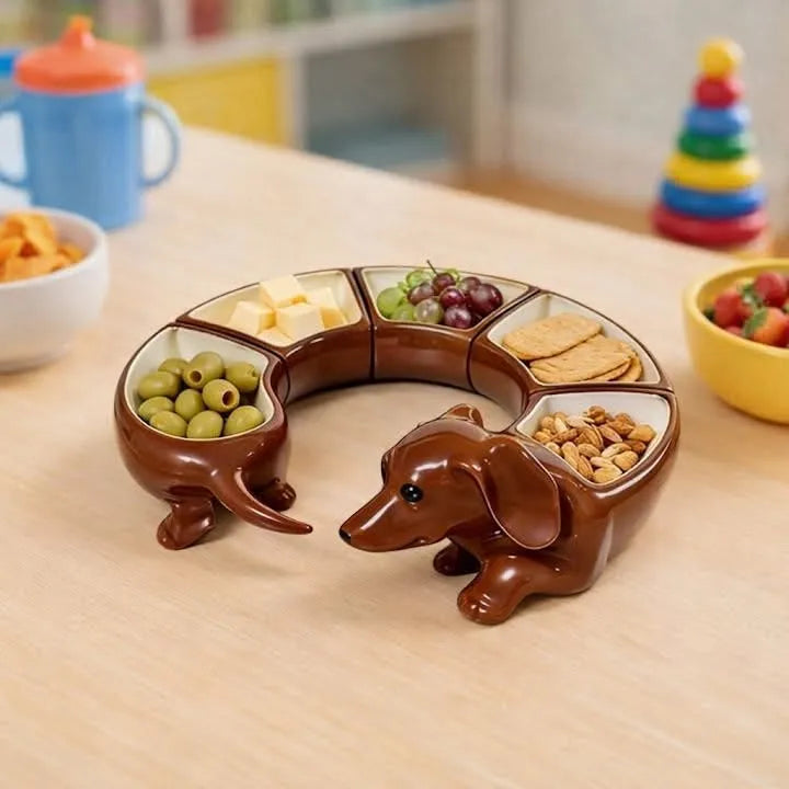 🐾Dachshund Divided Serving Tray