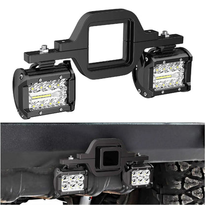 4 Inch 60W LED Pods with Tow Hitch Mounting Bracket