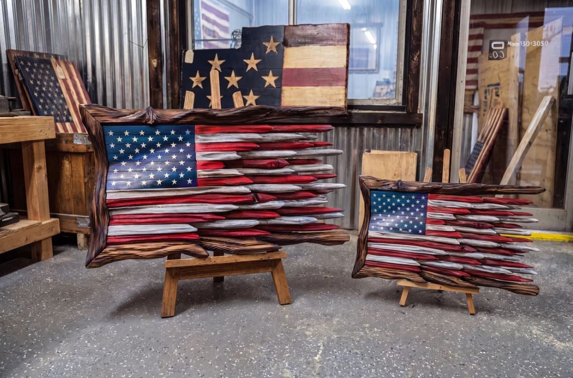 🎁Father’s Day 49% OFF - 🇺🇸 Battle Worn Wooden Flag | Handcrafted Patriotic Wall Art by Veteran