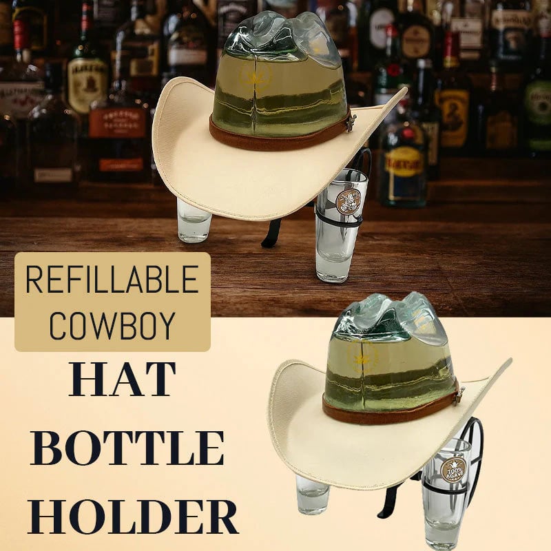 🔥Last Day 50% OFF🤠Cowboy Hat Bottle Holder – Refillable Design