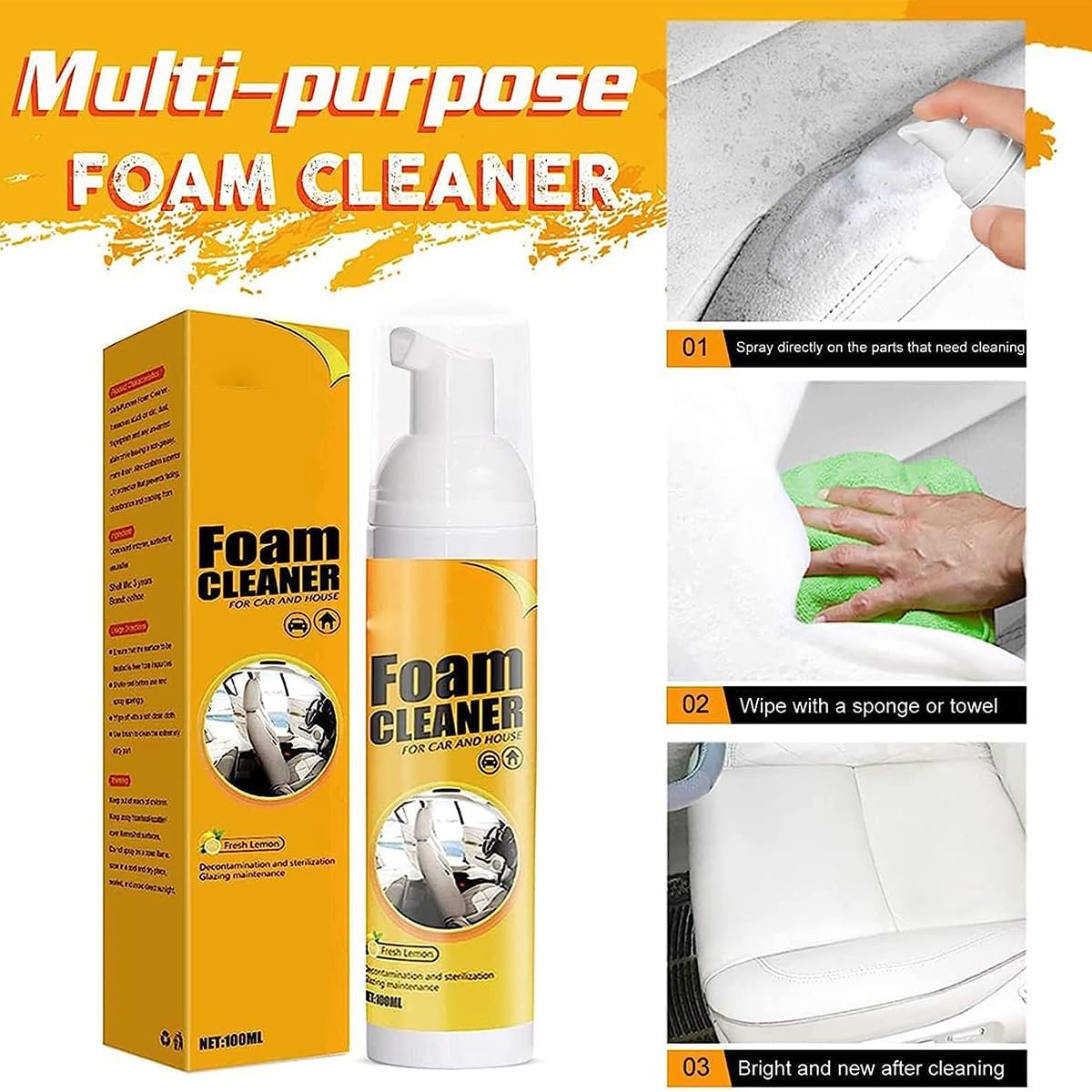 All-Purpose Magic Foam Cleaner for Car & Home
