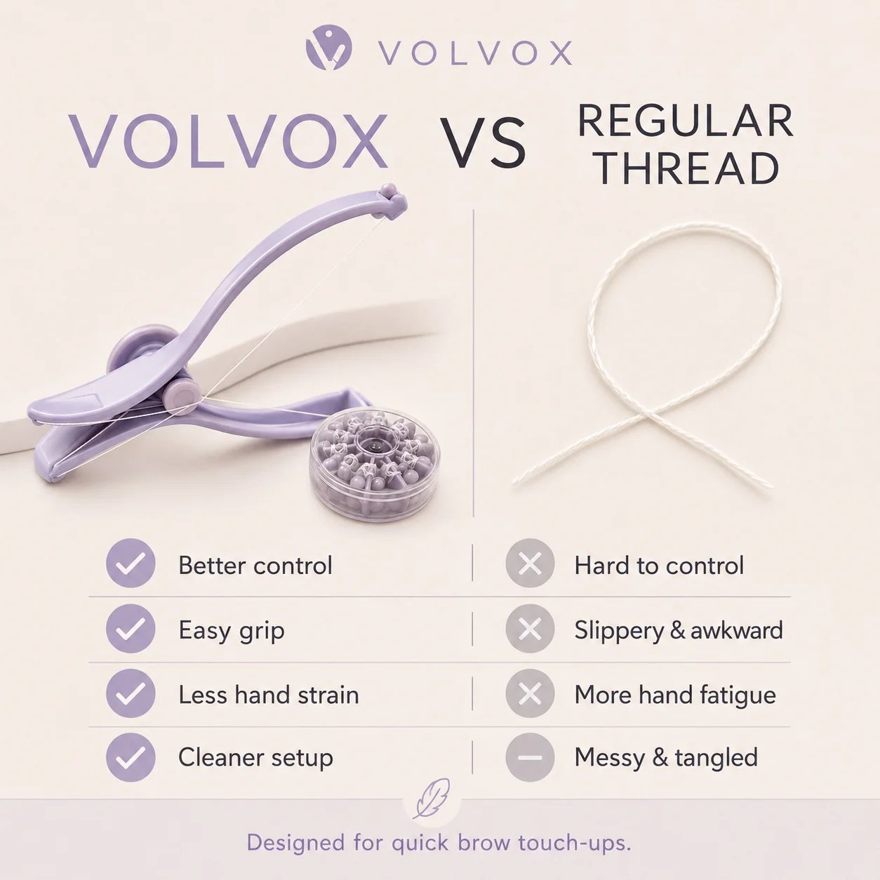 🔥LAST DAY 49% OFF - VOLVOX Precise Brow Threading Tool