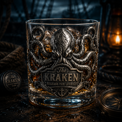 The Kraken Whiskey Glass – Release the Legend