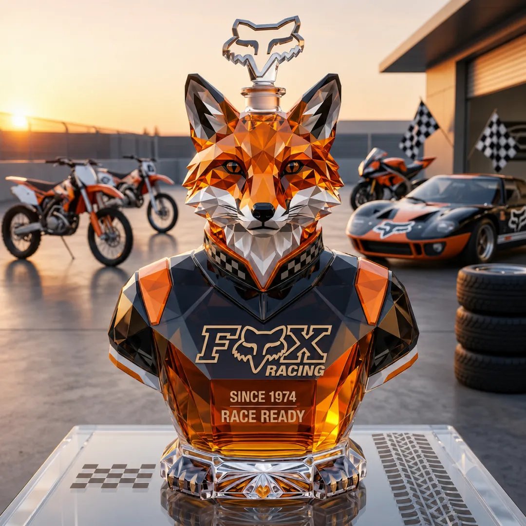 F🦊X Racing Collector's Edition Crystal Whisky Bottle