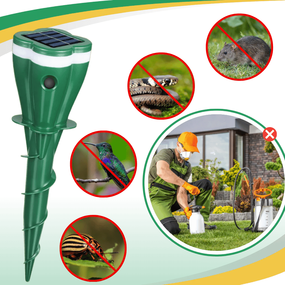 Solar Ultrasonic Outdoor Animal Repellent