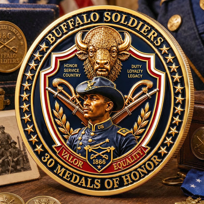 🛡️Buffalo Soldiers 1866 Heritage Commemorative Metal Medal