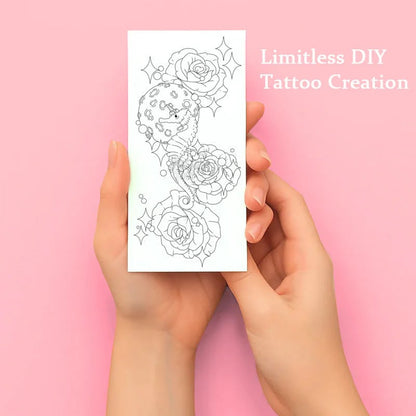🎨✨Temporary Tattoo Sketchbook – 🌈📔Tattoo Design Drawing Book