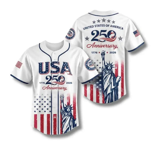 USA 250th Anniversary 4th of July Unisex Baseball Jersey