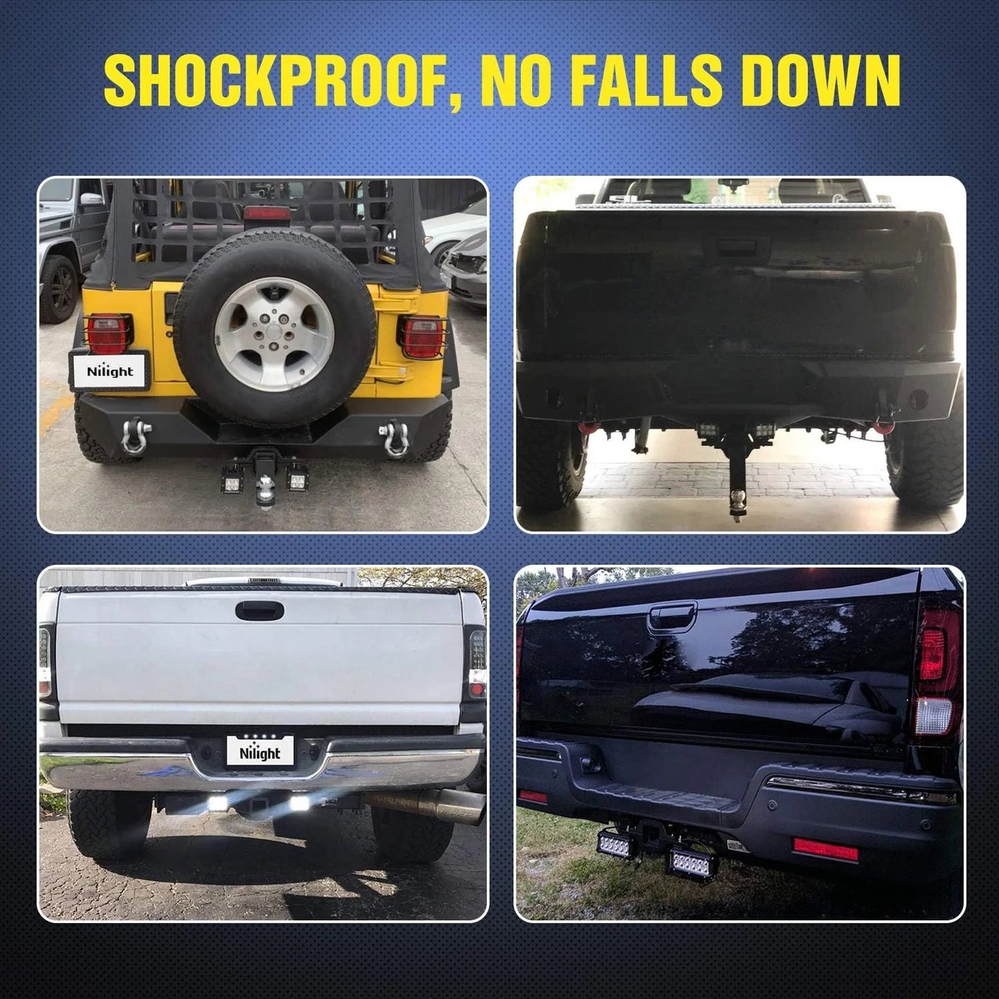 4 Inch 60W LED Pods with Tow Hitch Mounting Bracket