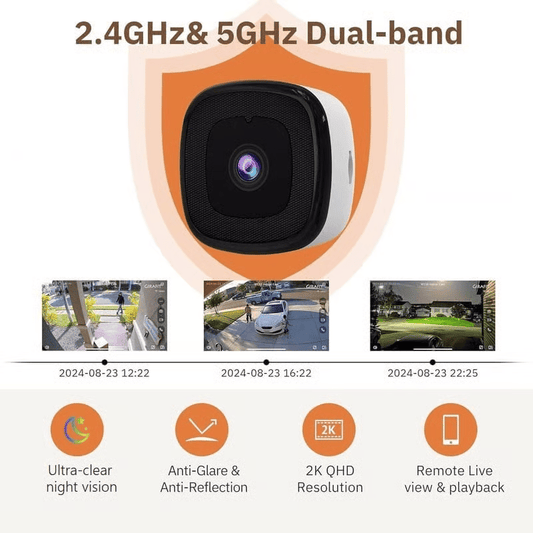 🔥 Crystal-clear security 2K camera 🎥 Color Night Vision 🌙 24/7 Recording & Smart Alerts 🚨 Easy Install! 🔒