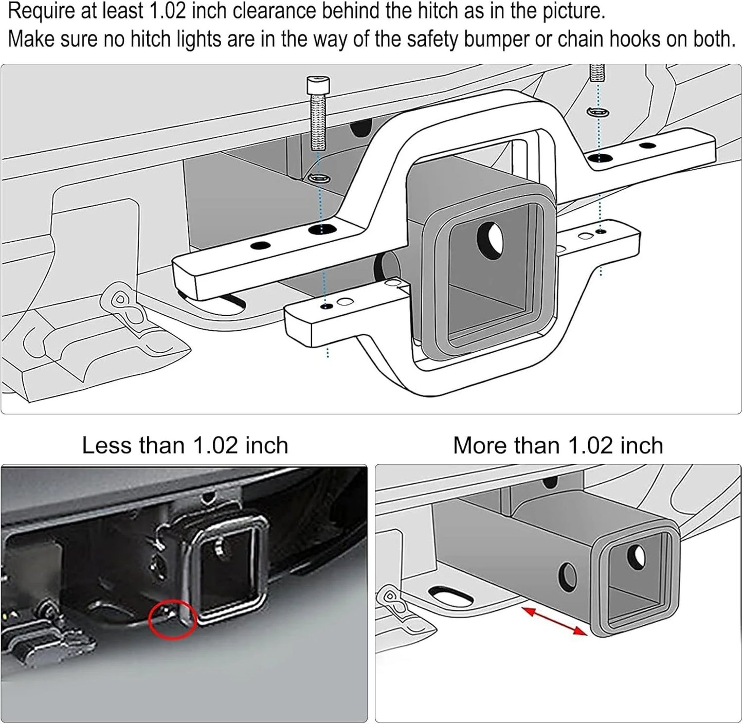 4 Inch 60W LED Pods with Tow Hitch Mounting Bracket