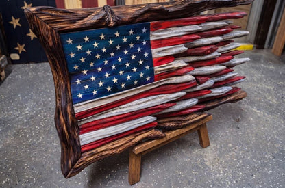 🎁Father’s Day 49% OFF - 🇺🇸 Battle Worn Wooden Flag | Handcrafted Patriotic Wall Art by Veteran