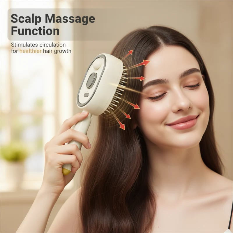 📢📢49 %  OFF !! ⏰Electric Spray & Massage Hair Brush✨🔥