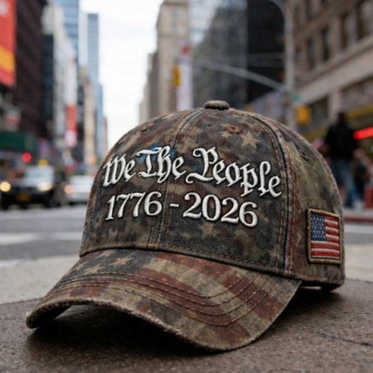 US Retro 250th Anniversary Print Casual Hat