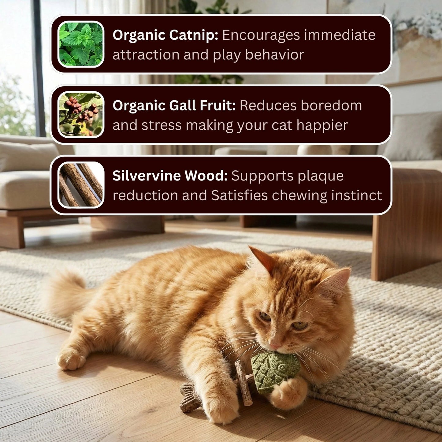 🔥Day Sale 49% OFF-Catnip & Silvervine Chew
