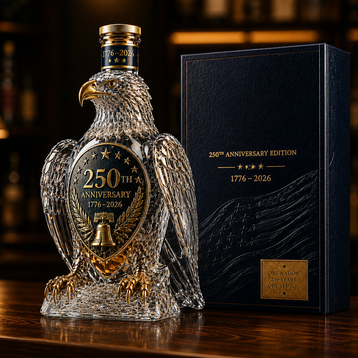 🦅250th Anniversary Whiskey 3D Sculpted Eagle Bottle