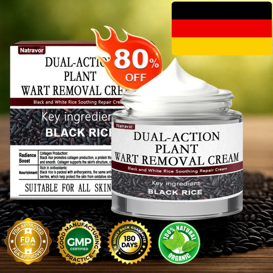 Natravor® Black Rice Skin Repair Essence Cream ⚕️ FDA Certified (Removes warts and skin growths, improves keratin buildup and seborrheic dermatitis, follicular keratosis, age spots, and bruising)