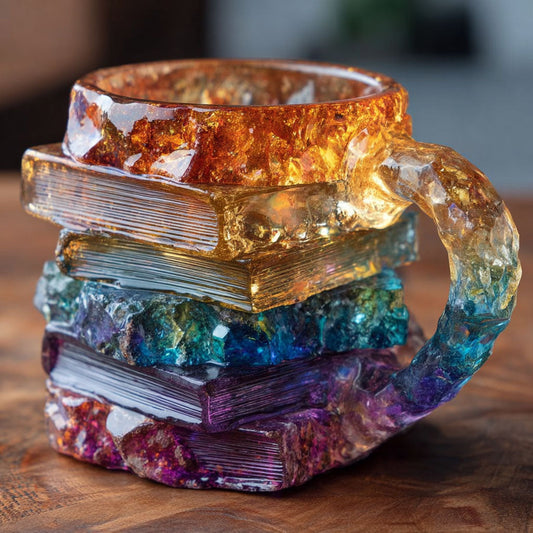Crystal Book Stack Mug