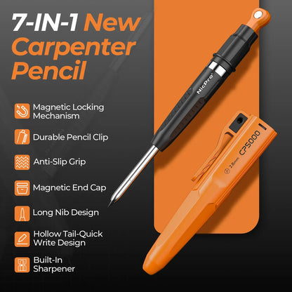 ✍️7-In-1 Nicpro Carpenter Pencils with Sharpener